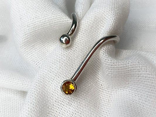 DUET 31  / Silver Ring with Citrine