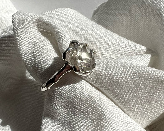 FIT FOR A QUEEN / Ring in Silver & Clear Quartz