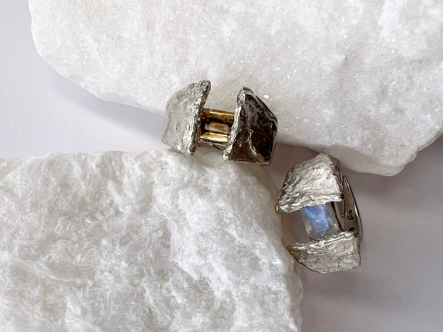 SWISS ALPS Gletscherspalte / Ring in Silver