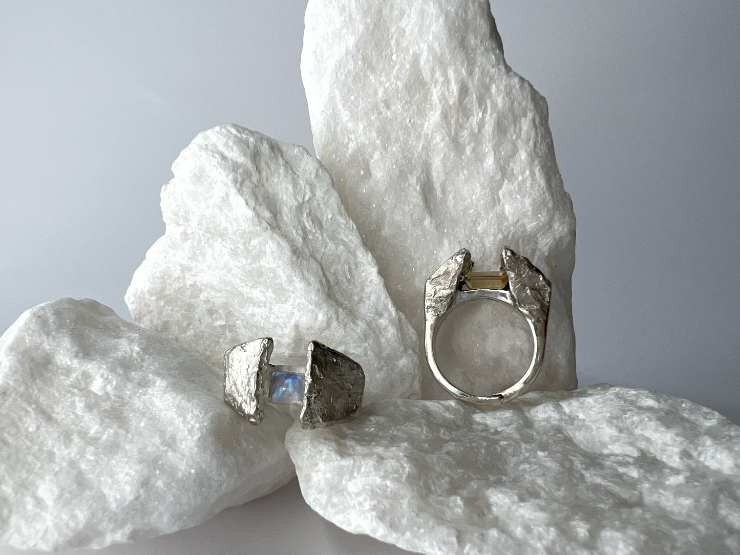 SWISS ALPS Gletscherspalte / Ring in Silver