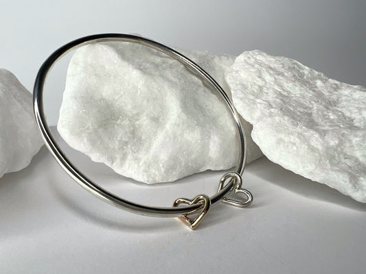 WITH ALL MY HEART / Bangle in Silver or Gold