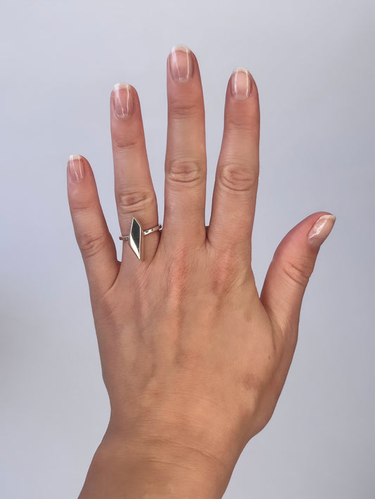 ASYMMETRY 19 / Silver Ring (adjustable)