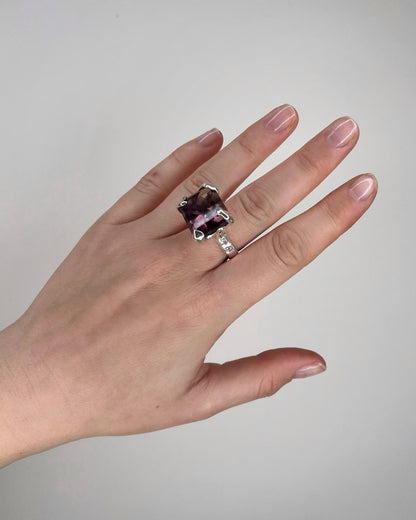 QUEEN OF EXTRA / Ring in Silver & Big Ametrine