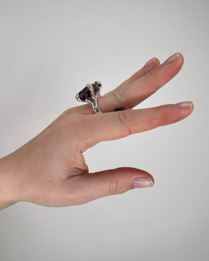 QUEEN OF EXTRA / Ring in Silver & Big Ametrine
