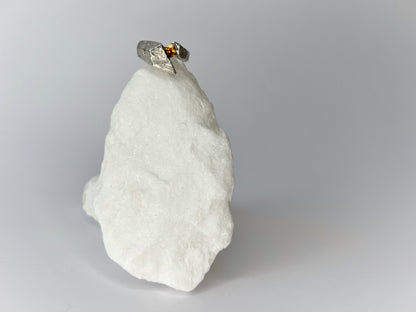 SWISS ALPS Gemstone in a Cliff / Ring in Silver